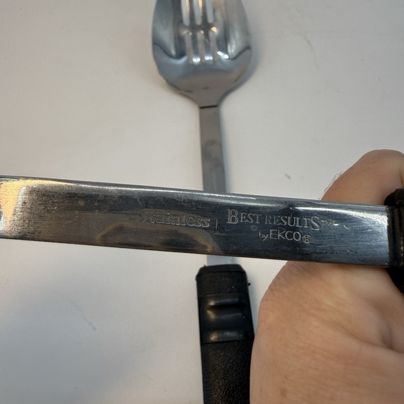 Lot of 2 Best Results by EKCO Kitchen Utensils Slotted Spoon Spoon VTG - Picture 5 of 8